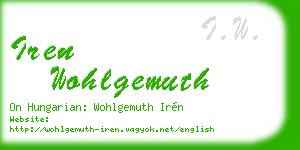iren wohlgemuth business card