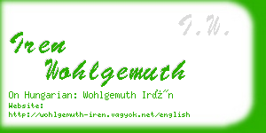 iren wohlgemuth business card
